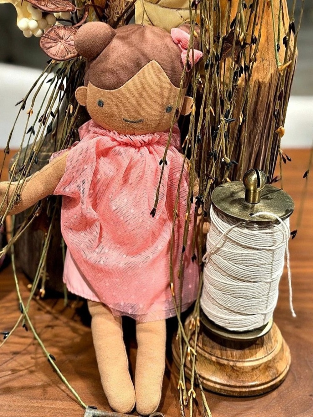 Cloud Island Doll Cloth Girl Doll Pink Dress